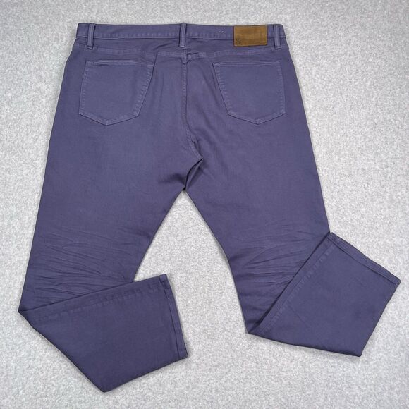 Todd Snyder Jeans Mens 40x32 (41x32) Purple Stretch 5 Pocket Pant Denim Straight - Picture 2 of 16